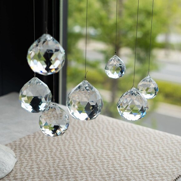 12 Glass Prism Suncatcher 20mm Rainbow Maker Hanging Crystals Prisms Crystal Sun - Picture 1 of 10